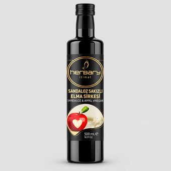 Herbary Sandaloz Sakızlı Elma Sirkesi 500 ml