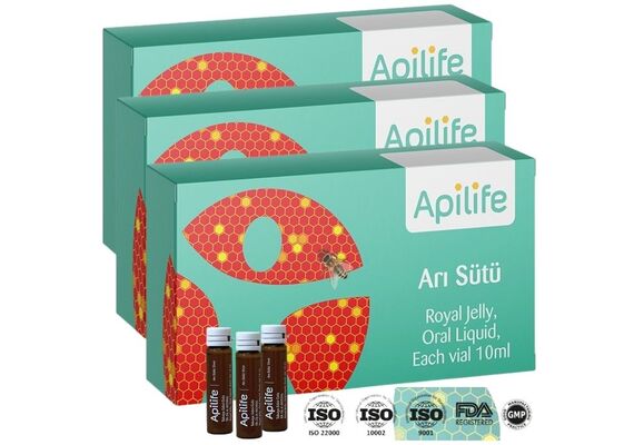 Apilife Doğal Arı Sütü Ampul - 3 Lü Kutu Kampanyası