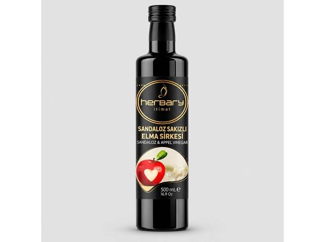 Herbary Sandaloz Sakızlı Elma Sirkesi 500 ml